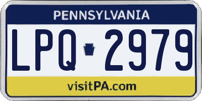 PA license plate LPQ2979