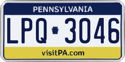 PA license plate LPQ3046