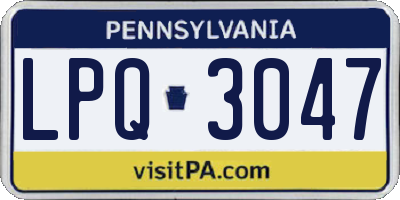 PA license plate LPQ3047