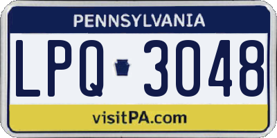 PA license plate LPQ3048