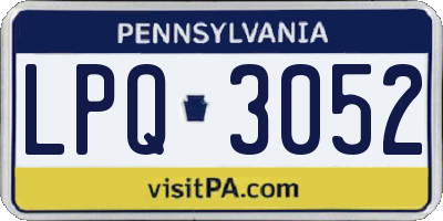 PA license plate LPQ3052