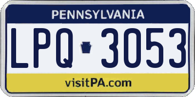 PA license plate LPQ3053