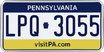 PA license plate LPQ3055
