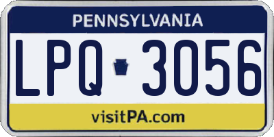 PA license plate LPQ3056