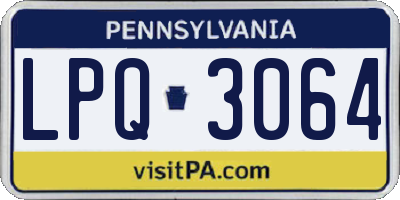 PA license plate LPQ3064