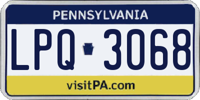 PA license plate LPQ3068