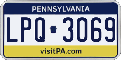 PA license plate LPQ3069