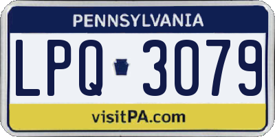PA license plate LPQ3079