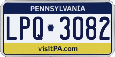 PA license plate LPQ3082