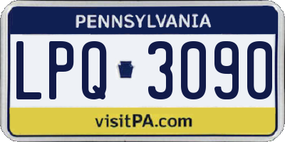 PA license plate LPQ3090