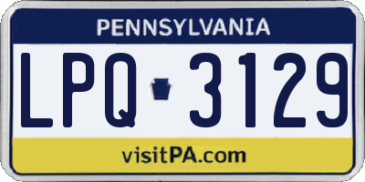 PA license plate LPQ3129