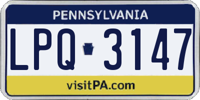 PA license plate LPQ3147