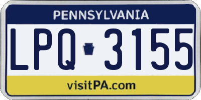 PA license plate LPQ3155