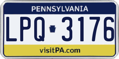 PA license plate LPQ3176