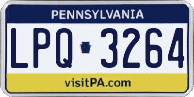 PA license plate LPQ3264