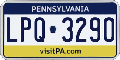 PA license plate LPQ3290