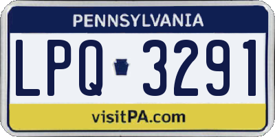 PA license plate LPQ3291