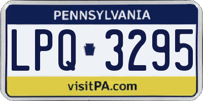 PA license plate LPQ3295