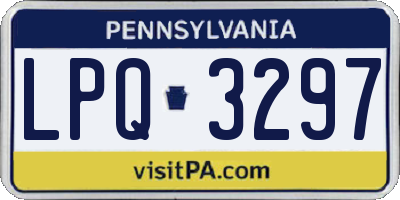 PA license plate LPQ3297