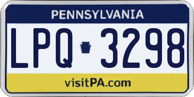 PA license plate LPQ3298