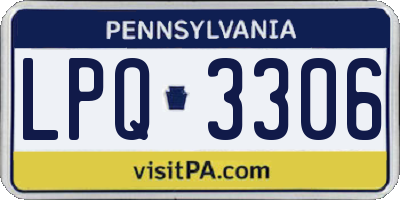 PA license plate LPQ3306