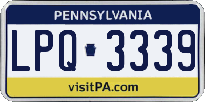 PA license plate LPQ3339