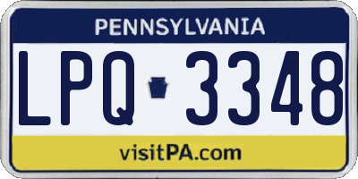 PA license plate LPQ3348