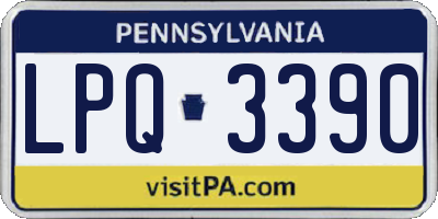 PA license plate LPQ3390