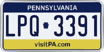 PA license plate LPQ3391