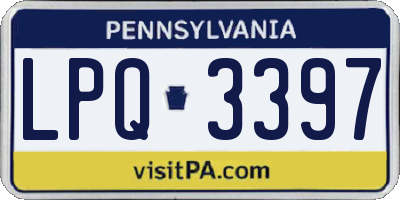 PA license plate LPQ3397