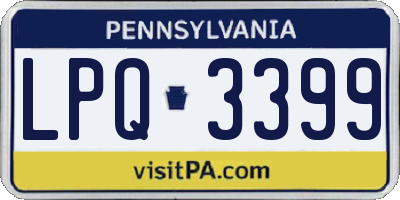 PA license plate LPQ3399