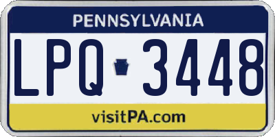 PA license plate LPQ3448