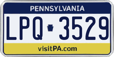 PA license plate LPQ3529