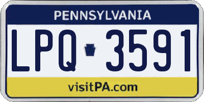 PA license plate LPQ3591