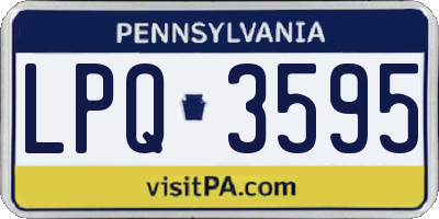 PA license plate LPQ3595