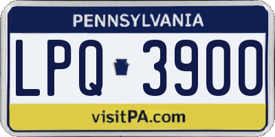 PA license plate LPQ3900