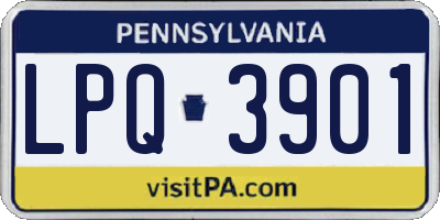 PA license plate LPQ3901