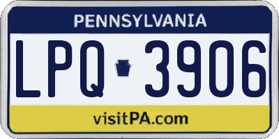PA license plate LPQ3906