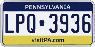 PA license plate LPQ3936