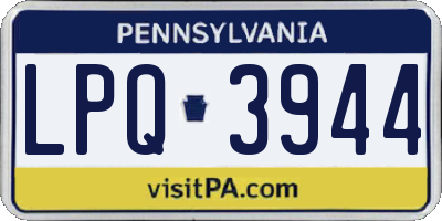 PA license plate LPQ3944