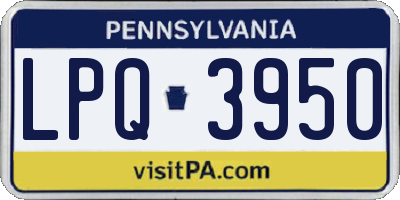 PA license plate LPQ3950