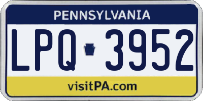 PA license plate LPQ3952
