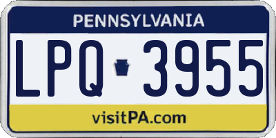 PA license plate LPQ3955