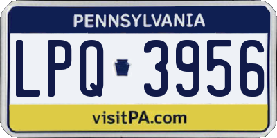 PA license plate LPQ3956
