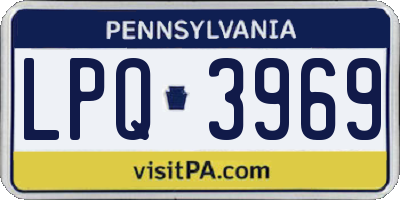 PA license plate LPQ3969