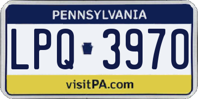PA license plate LPQ3970