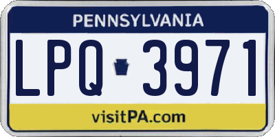 PA license plate LPQ3971