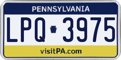 PA license plate LPQ3975