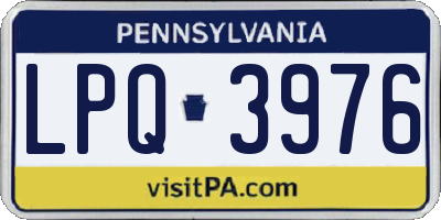 PA license plate LPQ3976
