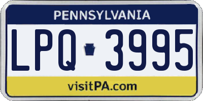 PA license plate LPQ3995